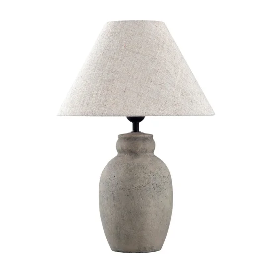 LAMPADA DA TAVOLO IN CERAMICA GRIGIO PIETRA E27 METOK 2
