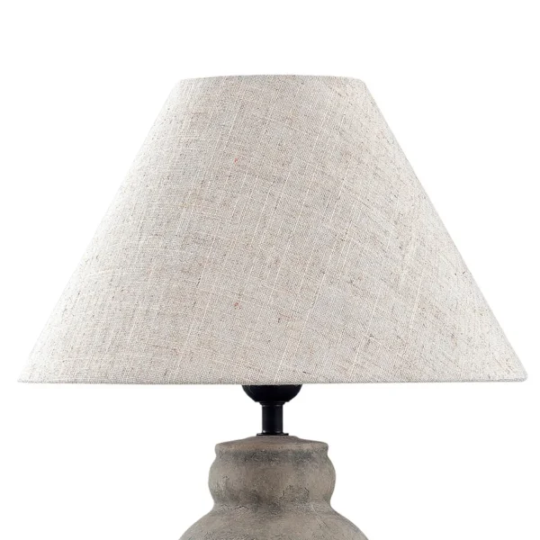 LAMPADA DA TAVOLO IN CERAMICA GRIGIO PIETRA E27 METOK