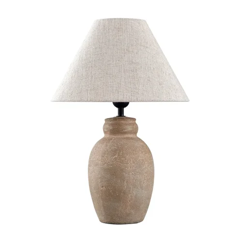 LAMPADA DA TAVOLO IN CERAMICA MARRONE PIETRA E27 METOK