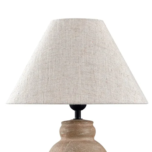 LAMPADA DA TAVOLO IN CERAMICA MARRONE PIETRA E27 METOK