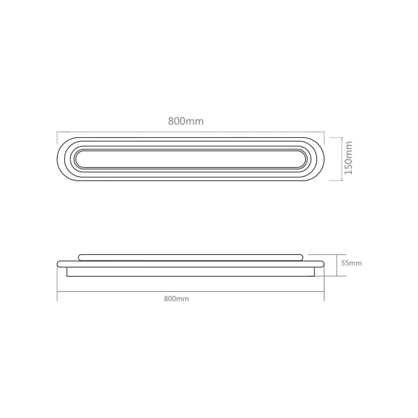 PLAFONIERA LED 38W 4000K METALLO NERO NEBRIX