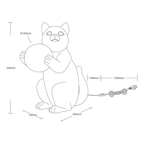 LAMPADA DA TAVOLO GATTO DORATO G9 IN POLIRESINA