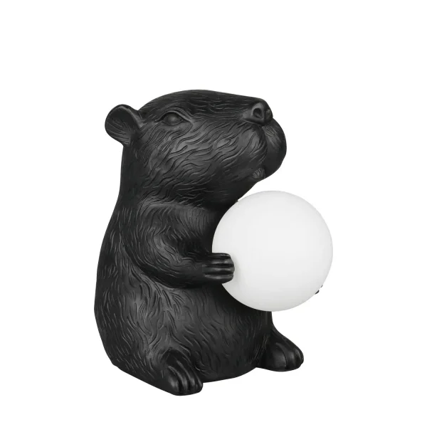 LAMPADA DA TAVOLO CAPIBARA NERA G9 IN POLIRESINA