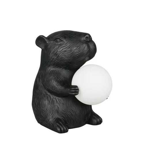 LAMPADA DA TAVOLO CAPIBARA NERA G9 IN POLIRESINA