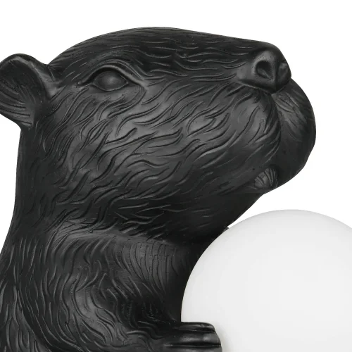 LAMPADA DA TAVOLO CAPIBARA NERA G9 IN POLIRESINA