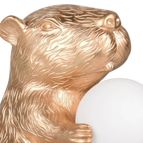 LAMPADA DA TAVOLO CAPIBARA DORATA G9 IN POLIRESINA