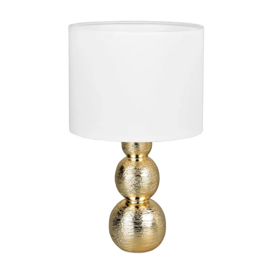 LAMPADA DA TAVOLO IN CERAMICA ARGENTATA E27 MIRIEL 2