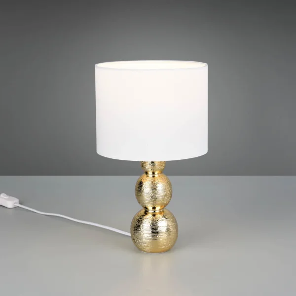 LAMPADA DA TAVOLO IN CERAMICA ARGENTATA E27 MIRIEL