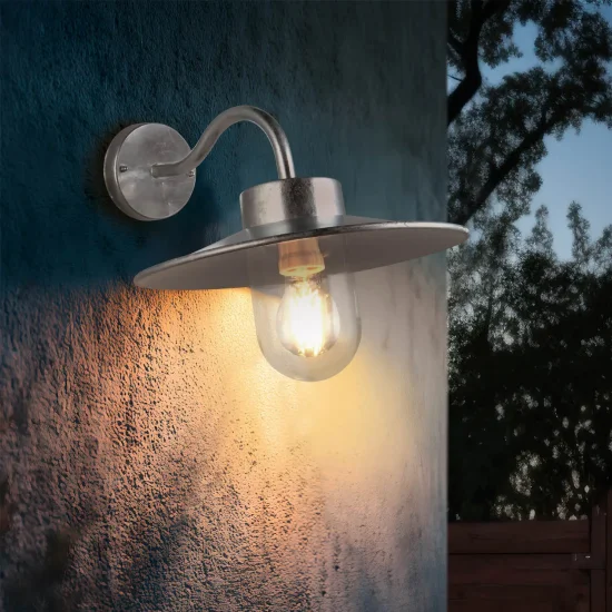 APPLIQUE DA ESTERNO E27 METALLO ZINCO IP44 NERINE