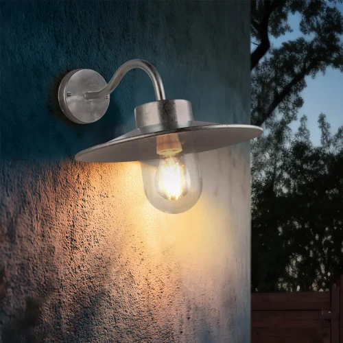 APPLIQUE DA ESTERNO E27 METALLO ZINCO IP44 NERINE