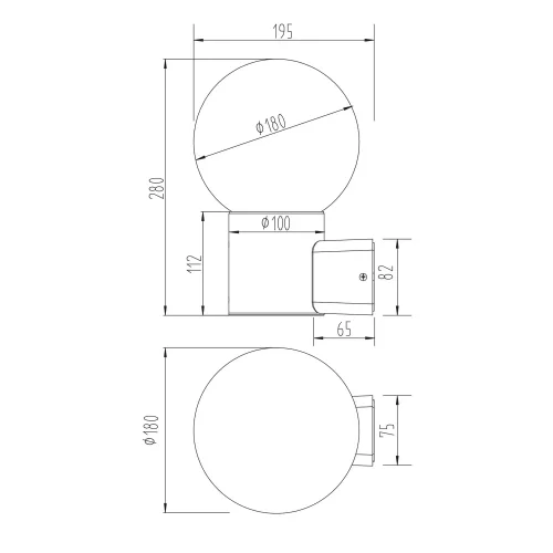 APPLIQUE DA ESTERNO E27 IN ALLUMINIO ANTRACITE IP44 LAUREL