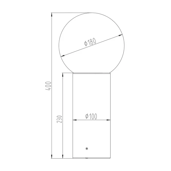 PALETTO DA ESTERNO E27 ALLUMINIO ANTRACITE IP44 40CM LAUREL