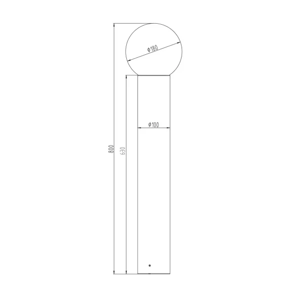 PALETTO DA ESTERNO E27 ALLUMINIO ANTRACITE IP44 80CM LAUREL