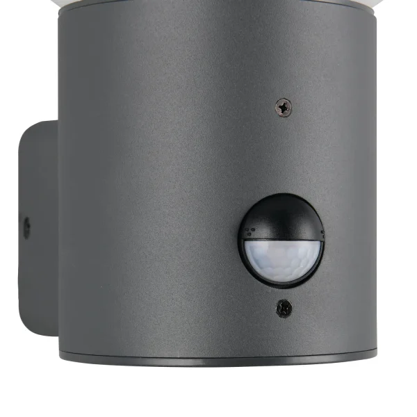 APPLIQUE DA ESTERNO E27 CON SENSORE ALLUMINIO ANTRACITE IP44 LAUREL