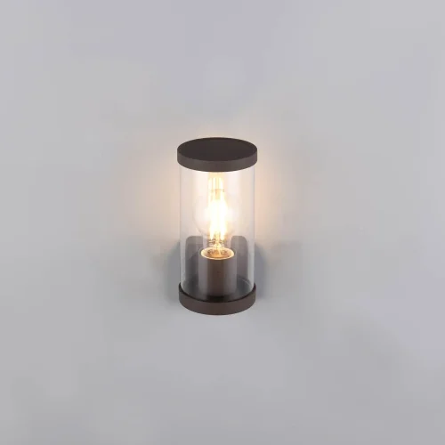 APPLIQUE ESTERNO E27 CON SENSORE ALLUMINIO OSSIDATO IP44 DANDELION