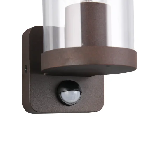 APPLIQUE ESTERNO E27 CON SENSORE ALLUMINIO OSSIDATO IP44 DANDELION