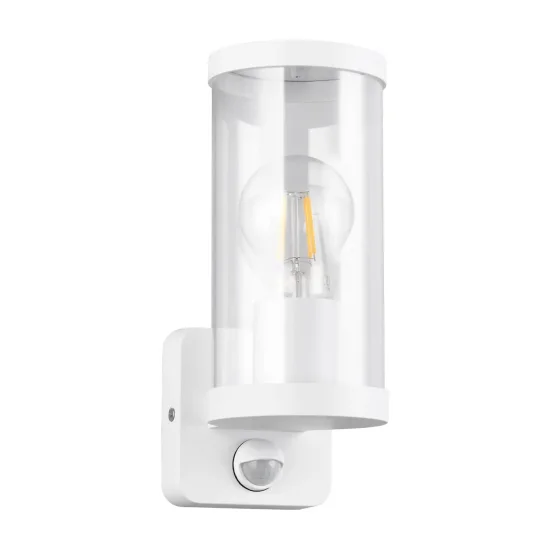 APPLIQUE DA ESTERNO E27 CON SENSORE ALLUMINIO BIANCO IP44 DANDELION 2