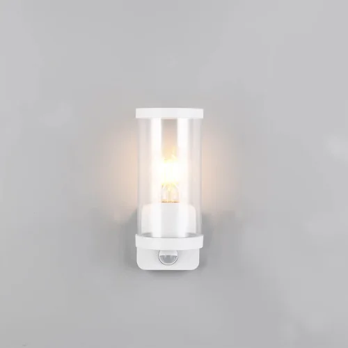 APPLIQUE DA ESTERNO E27 CON SENSORE ALLUMINIO BIANCO IP44 DANDELION