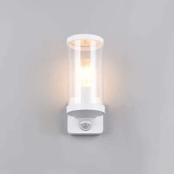 APPLIQUE DA ESTERNO E27 CON SENSORE ALLUMINIO BIANCO IP44 DANDELION