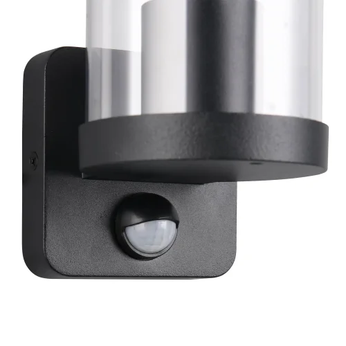 APPLIQUE ESTERNO E27 CON SENSORE ALLUMINIO NERO IP44 DANDELION