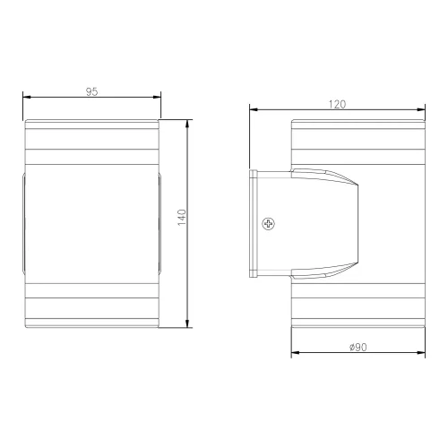 APPLIQUE DA ESTERNO 2 LUCI GX53 2x10W 4000K IP44 NERO CELANDINE