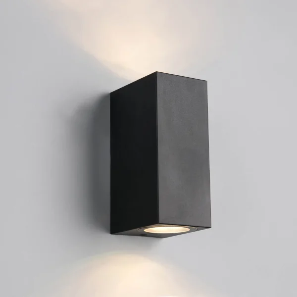 APPLIQUE DA ESTERNO 2 LUCI GU10 IP44 QUADRATA STEVIA
