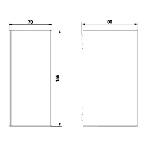 APPLIQUE DA ESTERNO 2 LUCI GU10 IP44 QUADRATA STEVIA