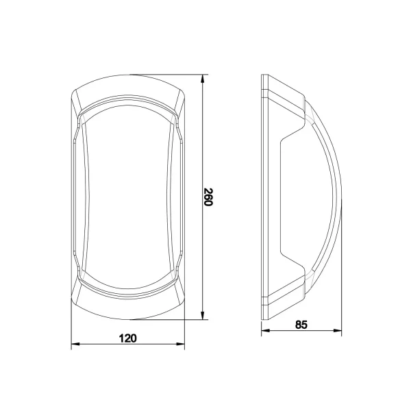 APPLIQUE DA ESTERNO E27 IP65 NERO CEDRO