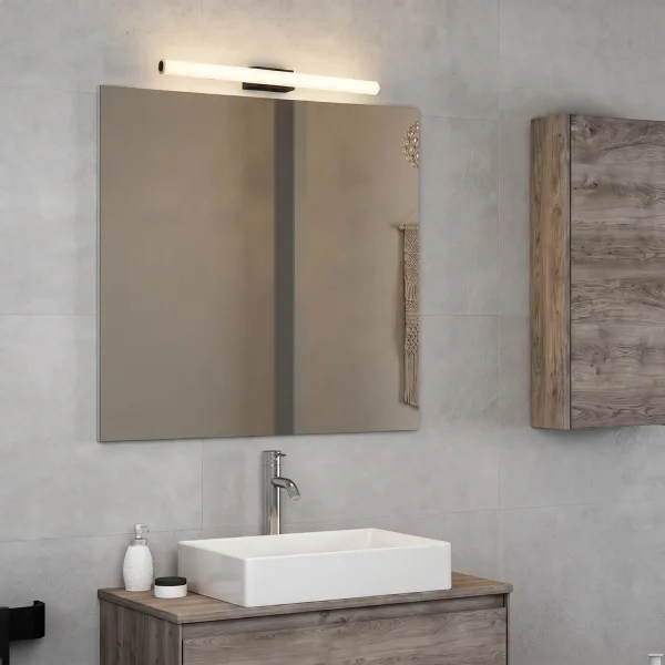 APPLIQUE DA PARETE BAGNO LED 12W CCT NERO IP44 360°