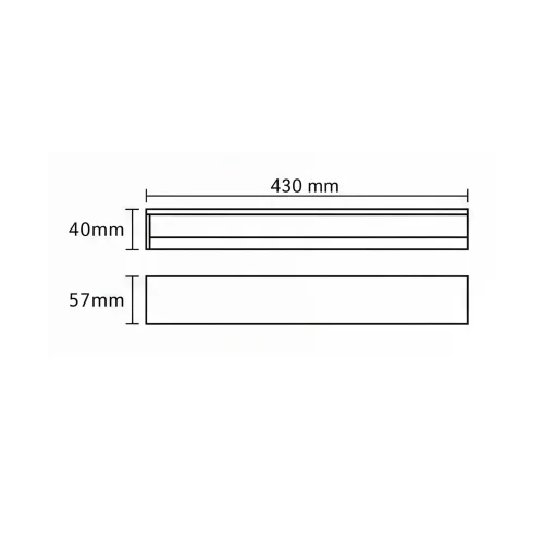 APPLIQUE DA PARETE BAGNO LED 10W CCT NERO IP44 43 CM