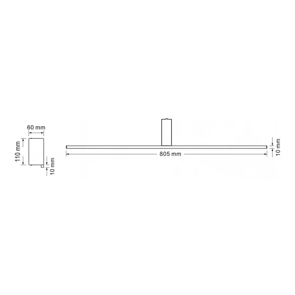 APPLIQUE DA BAGNO LED 20W 4000K IP44 BIANCO