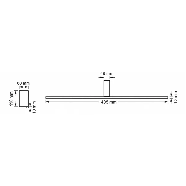 APPLIQUE DA BAGNO LED 10W 4000K IP44 NERO