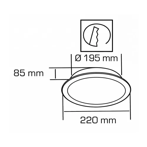 DOWNLIGHT LED SMD 18W 3000K 1600LM BIANCO
