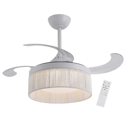VENTILATORE DA SOFFITTO DC LED 38W CORDA BIANCA AIRELLE 2