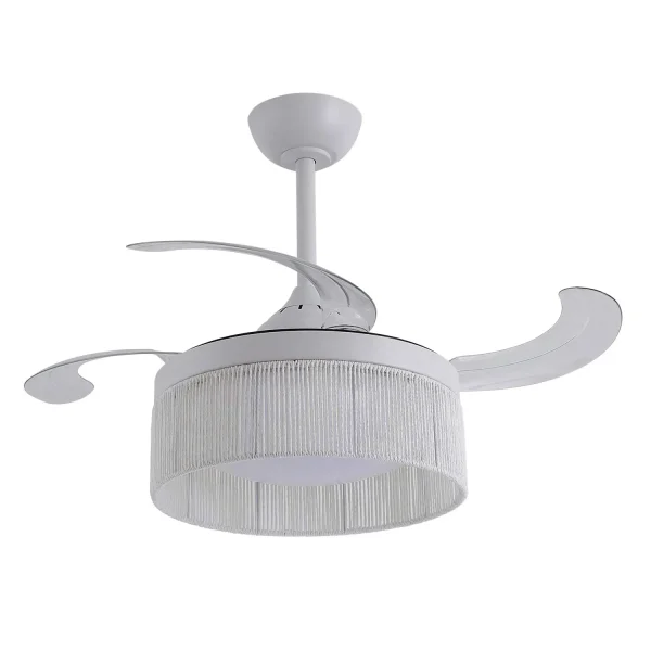 VENTILATORE DA SOFFITTO DC LED 38W CORDA BIANCA AIRELLE