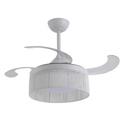 VENTILATORE DA SOFFITTO DC LED 38W CORDA BIANCA AIRELLE