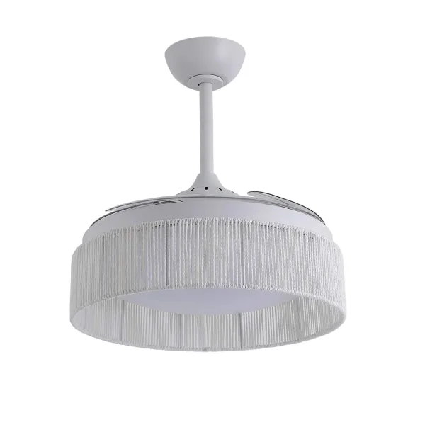 VENTILATORE DA SOFFITTO DC LED 38W CORDA BIANCA AIRELLE