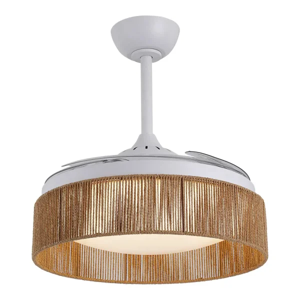 VENTILATORE DA SOFFITTO DC LED 58W CORDA NATURALE AIRELLE