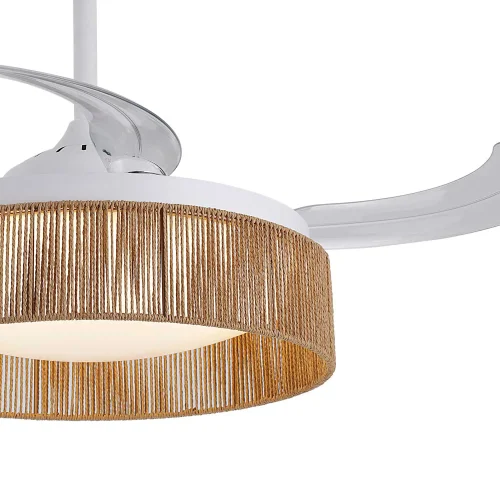 VENTILATORE DA SOFFITTO DC LED 58W CORDA NATURALE AIRELLE