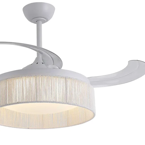 VENTILATORE DA SOFFITTO DC LED 58W CORDA BIANCA AIRELLE