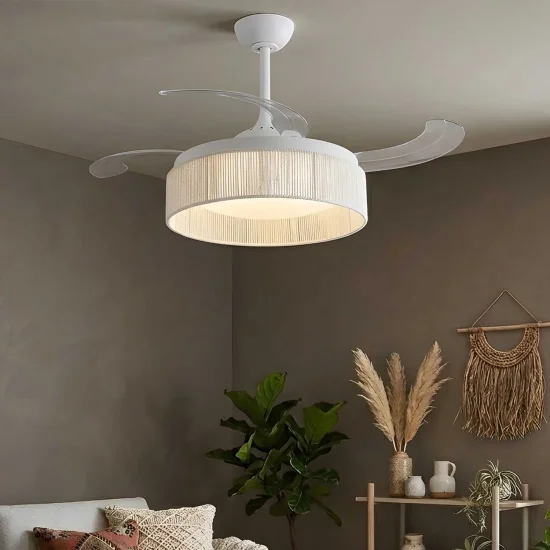 VENTILATORE DA SOFFITTO DC LED 58W CORDA BIANCA AIRELLE