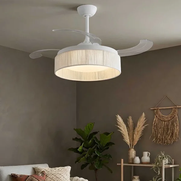 VENTILATORE DA SOFFITTO DC LED 58W CORDA BIANCA AIRELLE