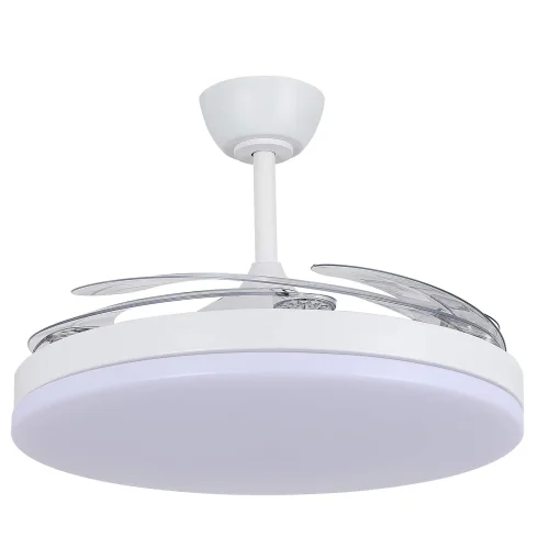 VENTILATORE DA SOFFITTO DC LED 95W 5 PALE PIEGHEVOLI BIANCO SOLARA