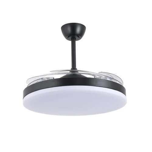 VENTILATORE DA SOFFITTO DC LED 95W 5 PALE PIEGHEVOLI NERO SOLARA
