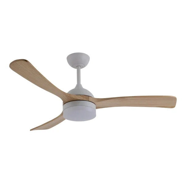 VENTILATORE DA SOFFITTO DC LED 20W PALE LEGNO CHIARO BIANCO LUMINOR