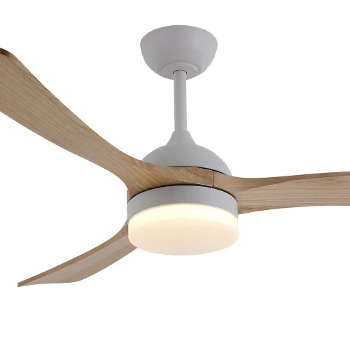 VENTILATORE DA SOFFITTO DC LED 20W PALE LEGNO CHIARO BIANCO LUMINOR