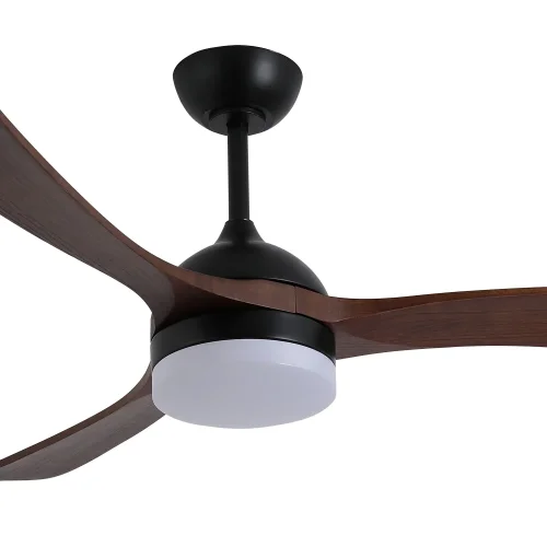 VENTILATORE DA SOFFITTO DC LED 20W PALE IN LEGNO SCURO NERO LUMINOR
