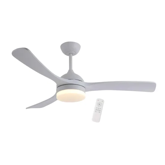 VENTILATORE DA SOFFITTO DC LED 20W PALE IN LEGNO BIANCO LUMINOR 2