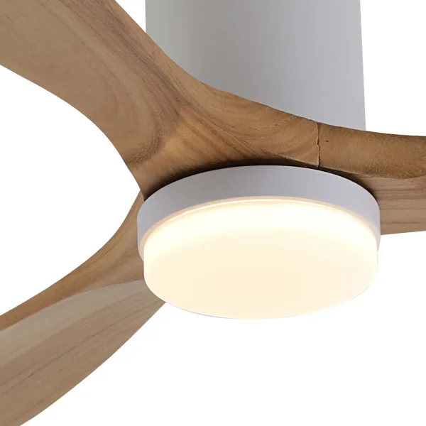 VENTILATORE DA SOFFITTO DC LED 18W 3 PALE IN LEGNO COLORE ROVERE EKBERG