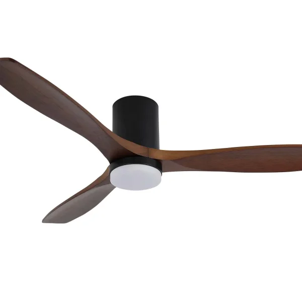 VENTILATORE DA SOFFITTO DC LED 18W 3 PALE IN LEGNO COLORE MOGANO EKBERG
